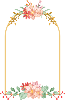 Orange Flower Arrangement with watercolor style png