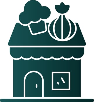 Vegetable Shop Vector Icon Design