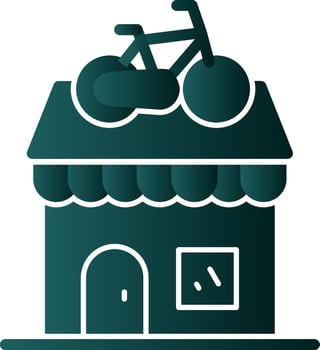 Bike Shop Vector Icon Design