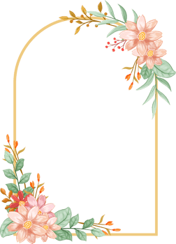 Orange Flower Arrangement with watercolor style png