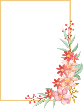 Orange Flower Arrangement with watercolor style png