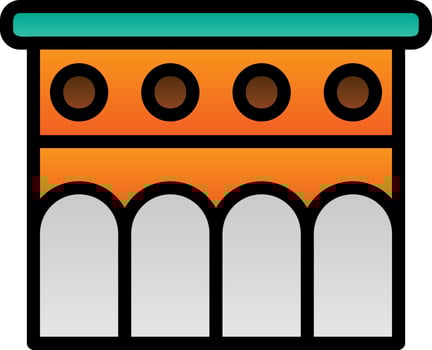 Aqueduct Vector Icon Design