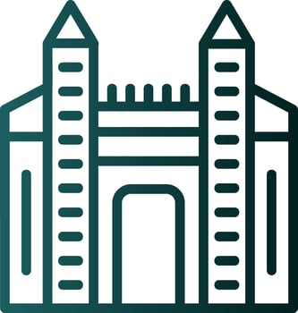 Ishtar Gate Vector Icon Design