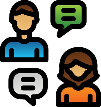 Chatting Vector Icon Design