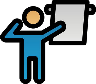 Man hanging Towel Vector Icon Design