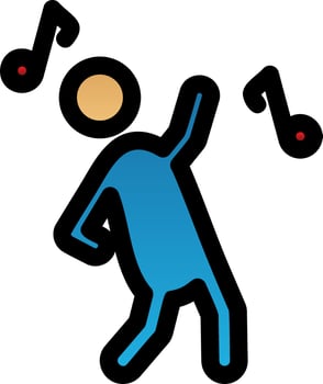 Dancing Vector Icon Design