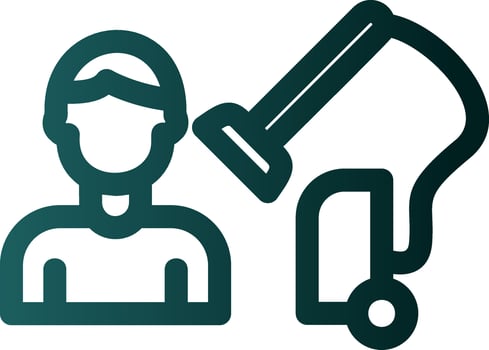 Man Doing Vacuum Vector Icon Design