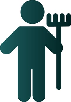 Man Holding Mop Vector Icon Design