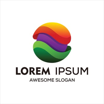 Vector colorful modern space logo design vector illustration