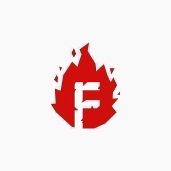 letter f fire logo vector