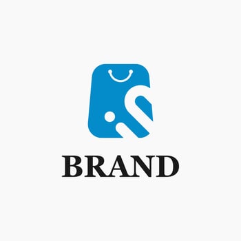 letter s shopping bag logo vector