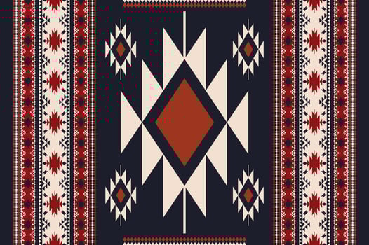 Ethnic Navajo seamless pattern. Modern color ethnic southwest pattern use for carpet, rug, tapestry, upholstery, home decoration elements. Ethnic boho southwest border stripes fabric design. vector