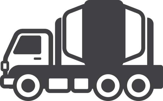 cement truck illustration in minimal style png