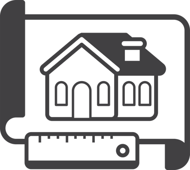house construction plan illustration in minimal style png