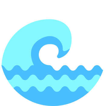 sea waves illustration in minimal style png