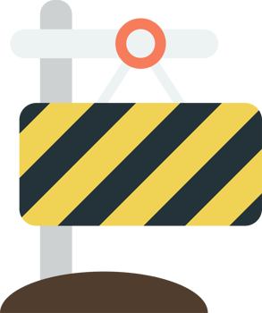 under construction sign illustration in minimal style png