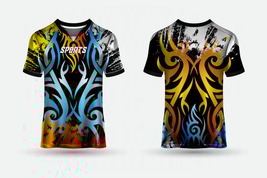 Abstract sports jersey design template mockup vector