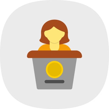 Woman Anchor Vector Icon Design