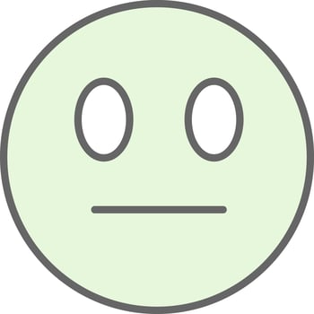 Neutral Face Vector Icon Design