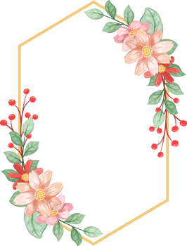 Orange Flower Arrangement with watercolor style png