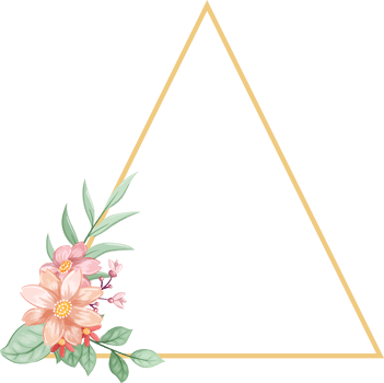 Orange Flower Arrangement with watercolor style png