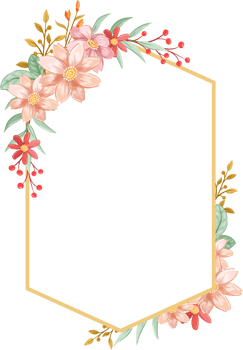 Orange Flower Arrangement with watercolor style png