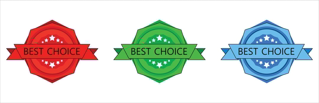 Colorful Badge Logo red green and blue, vector badges, emblems