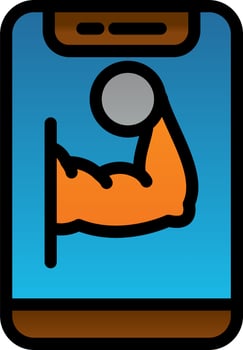 Online Gym Vector Icon Design