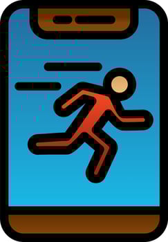 Running Vector Icon Design