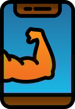 Arm Muscle Vector Icon Design