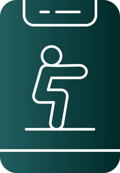 Squat Vector Icon Design