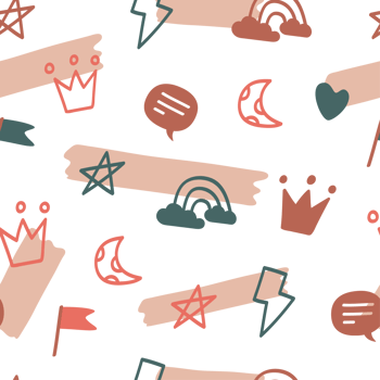 cute element pattern hand drawn png