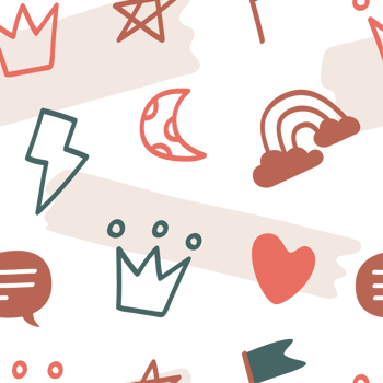 cute element pattern hand drawn png