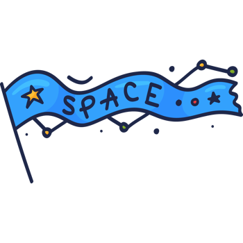 space flag doodle icon png