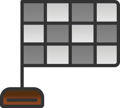 Checkered Flags Vector Icon Design