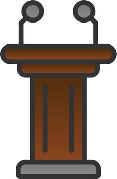 Tribune Vector Icon Design