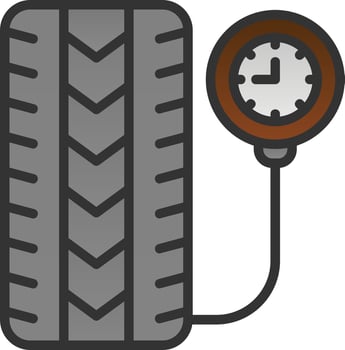 Tire Pressure Vector Icon Design