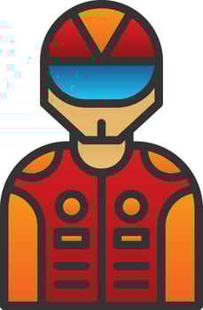 Racer Vector Icon Design