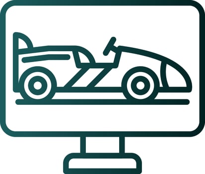 Race Screen Vector Icon Design