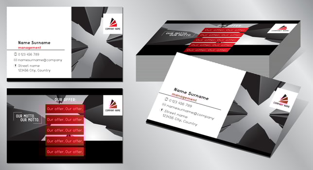 Geometrical Business Card Template vector