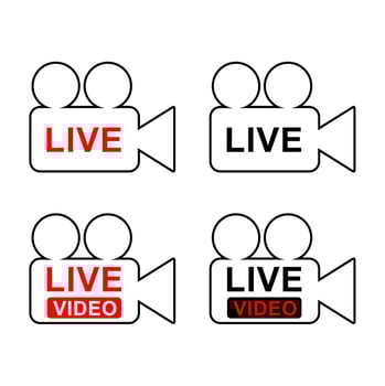 Live broadcast icon vector design