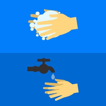 Hand washing vector design