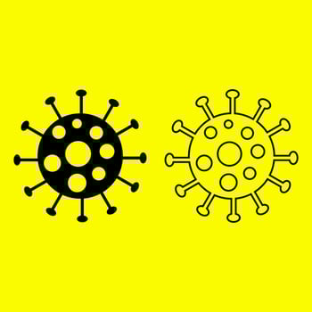 Virus icon vector design in doodle style