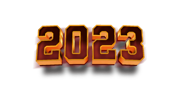 modern 2023 new year celebration text png