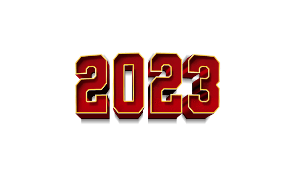 modern 2023 new year celebration text png