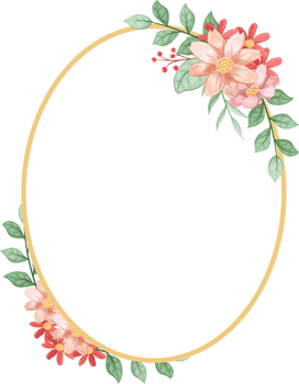 Orange Flower Arrangement with watercolor style png
