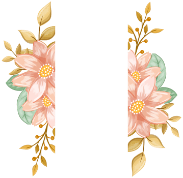 Orange Flower Arrangement with watercolor style png