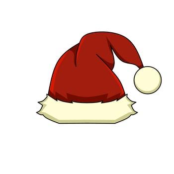 santa hat icon design, red hat santa with elegance concept vector