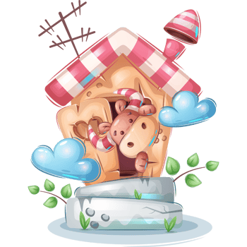 Bull Animal Cartoon Character in Toilet png