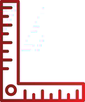 Angle Ruler Vector Icon